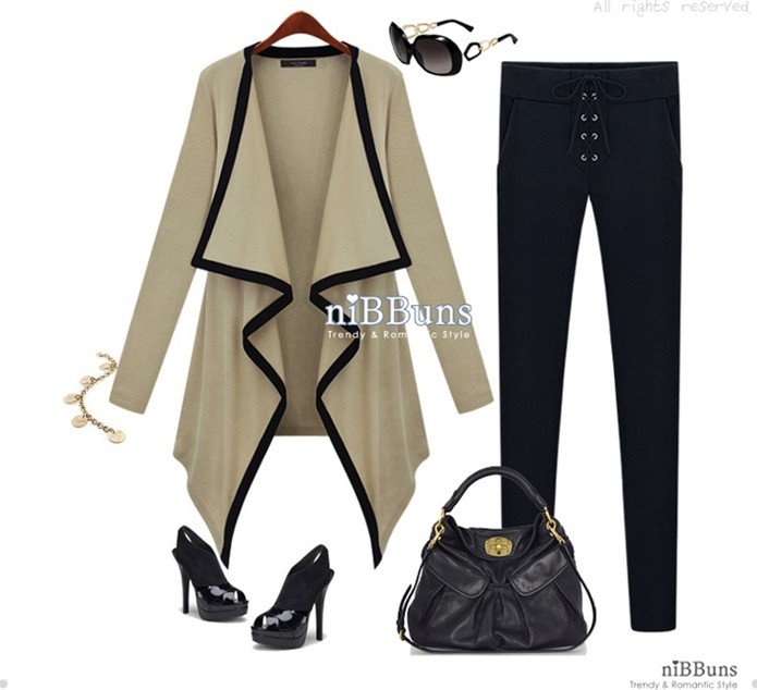 Fashion style star stylish rider don't behave knitting cardigan autumn outfit dust coat