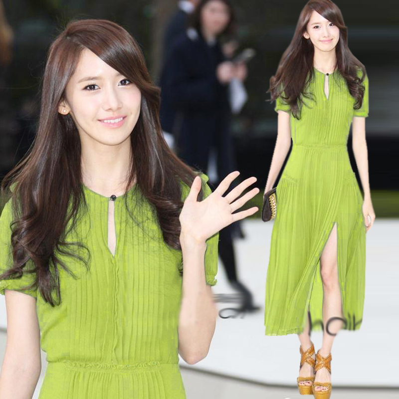 Fashion summer chiffon skirt one-piece dress plus size women one-piece dress full dress