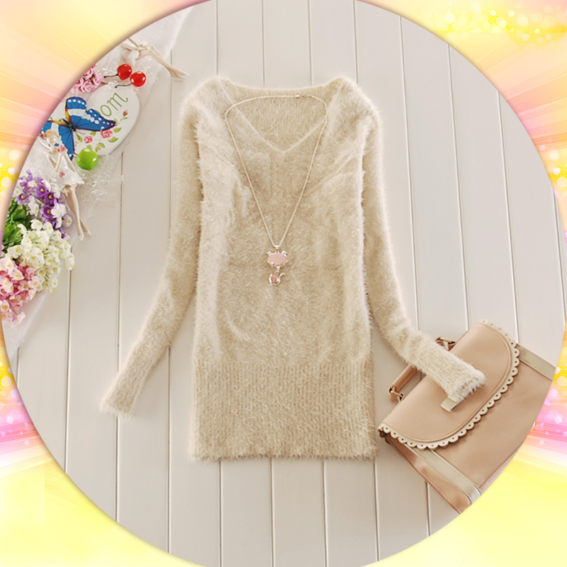 Fashion sweater 2012 pullover V-neck basic sweater Women sweater