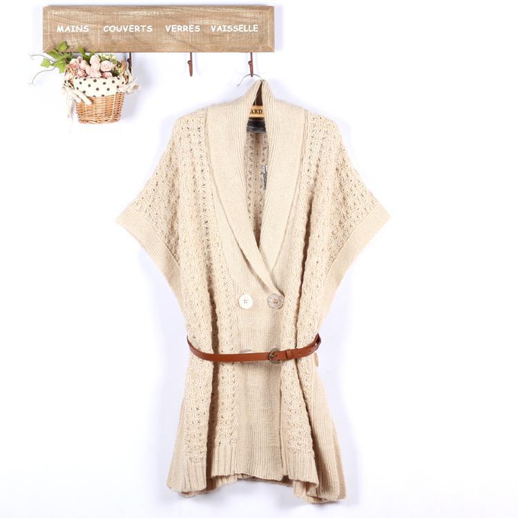 Fashion sweater medium-long cardigan outerwear women's plus size