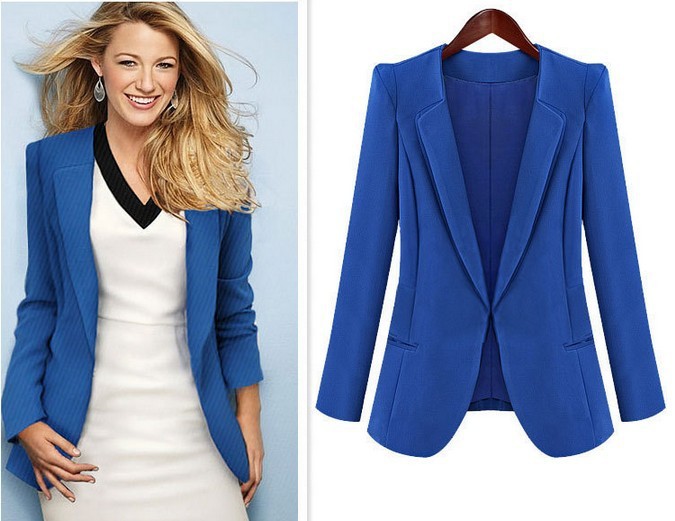 Fashion Top Brand Coat New Fashion Korea Style Body Slim Formal Wear Black Blue Color