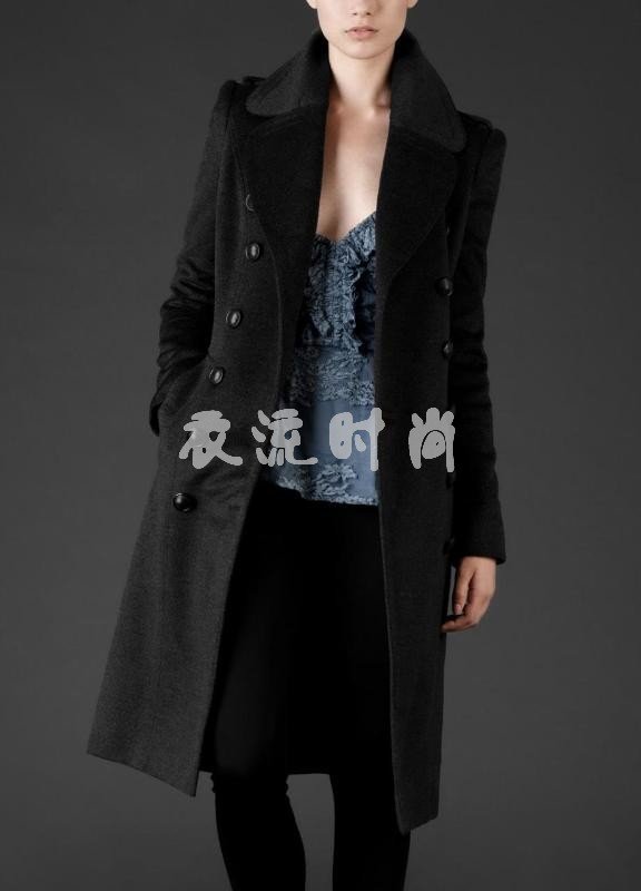 Fashion top quality coat pure color Overcoat Collar cashmere winter women's coat Free Shipping
