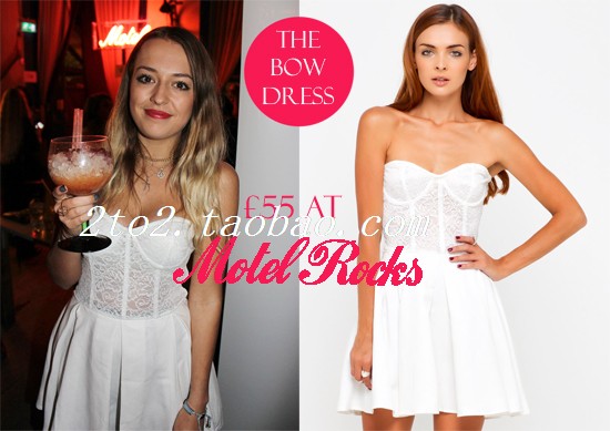 Fashion topshop vintage sweet pin up elegant lace fish bone tube top tube top one-piece dress