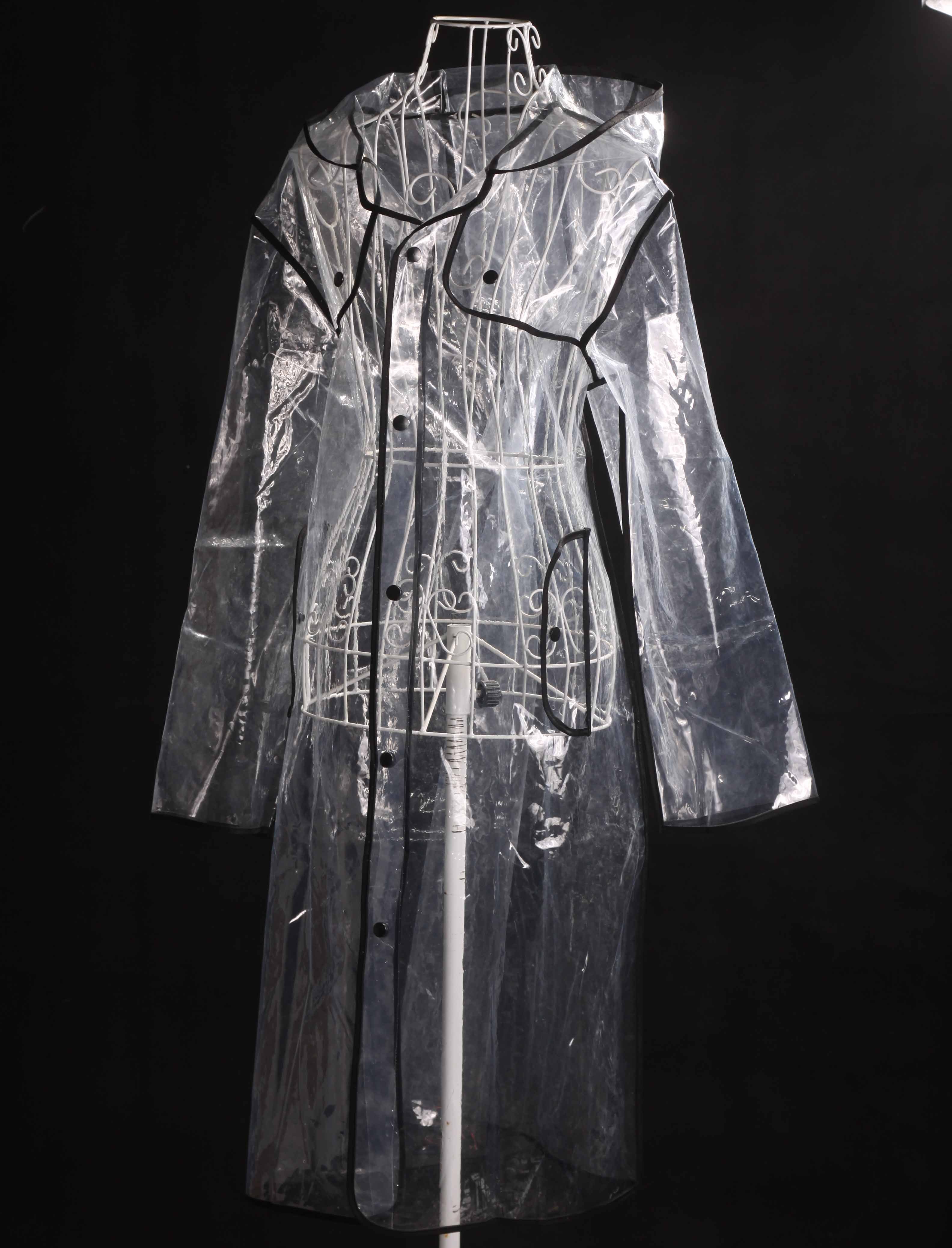 Fashion transparent thickening Burberry poncho rain gear trend outerwear