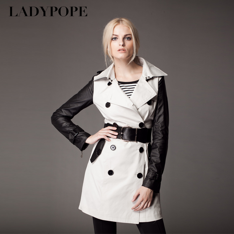 Fashion trench female outerwear spring and autumn fashion clothing Women 2012 autumn outerwear women's medium-long trench