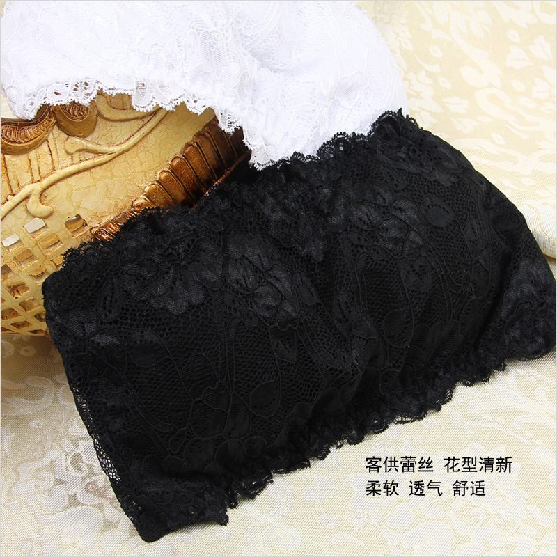 Fashion tube top underwear pectoral girdle pad bra lace decoration basic