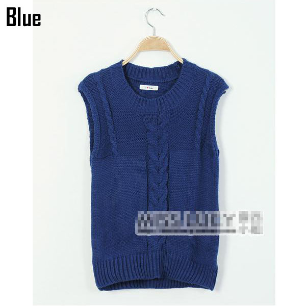 Fashion Tunic Knit O Neck Sweater Vest, 4 Colors - Free Shipping