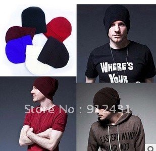 Fashion Unisex Hip-Hop Knitted Beanie Hat Acrylic Ski Hat / Skull Cap Wholesale 10pcs/lot Free Shipping