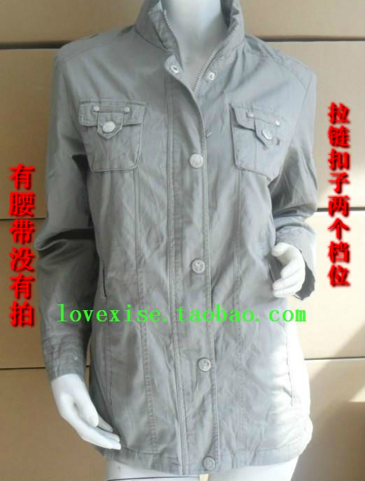 Fashion unisex paragraph outerwear short design trench