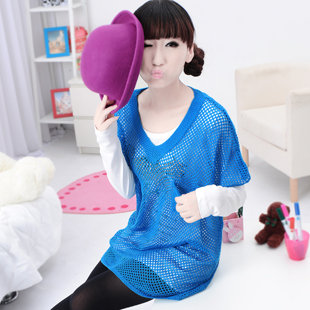 Fashion vampish small pocket decoration handmade knitted short sleeve length fashion free shipping