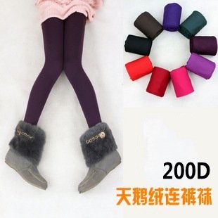 fashion velvet tights pantyhose women stockings 200D 10 colors