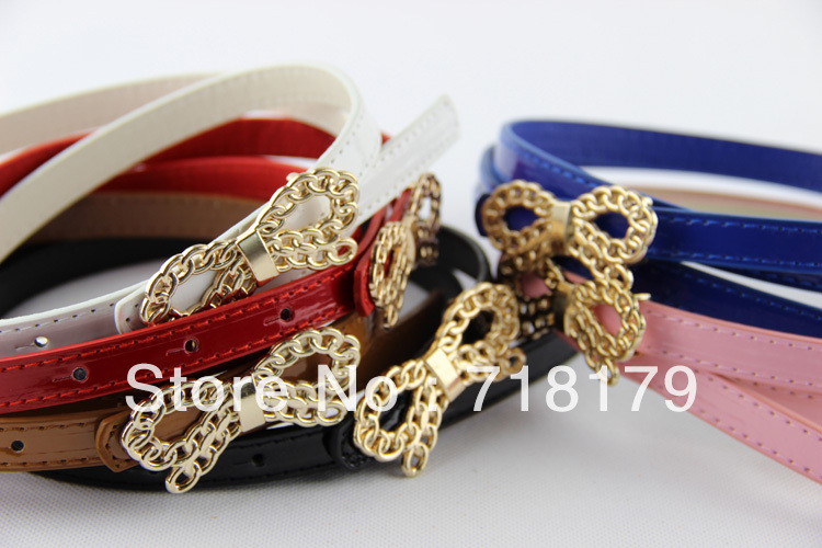 Fashion Vintage Candy color Women Belts 2013 new free shipping Women PU Leather Belts