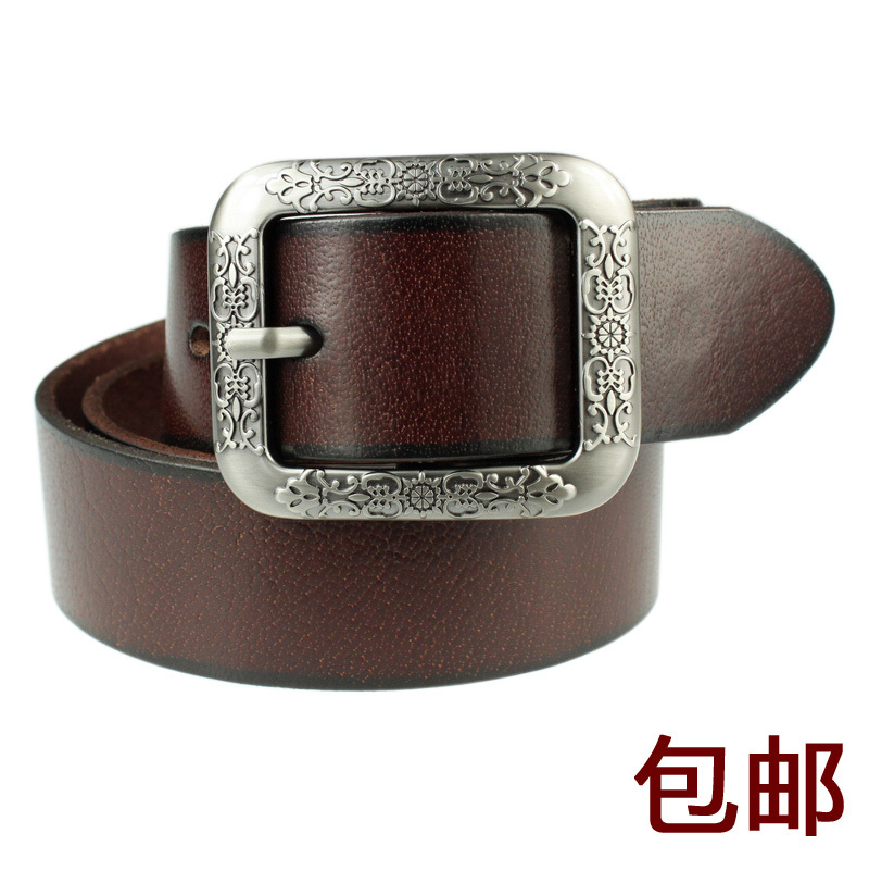 Fashion vintage carved strap women's Women genuine leather first layer of cowhide all-match belt