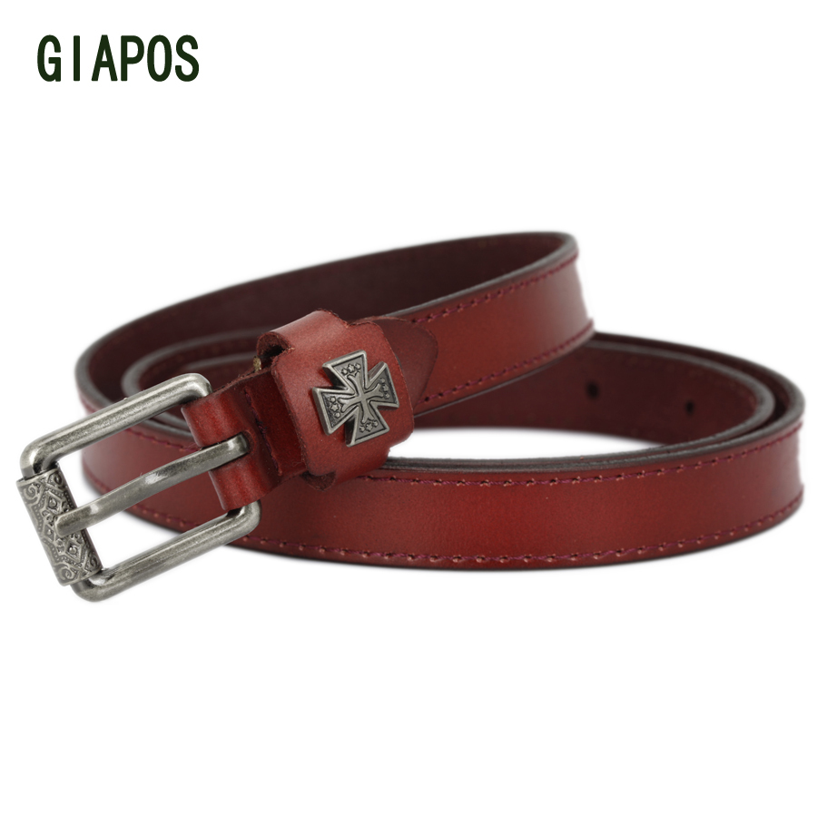 Fashion Vintage Genuine Leather Belt For Ladies Leather Belt All-match Waistband Free Shipping
