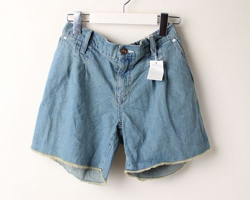 Fashion vintage skybomber high waist denim shorts water wash 100% loose cotton female shorts