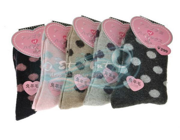 Fashion warm comfortable thickening of rabbit wool blended socks