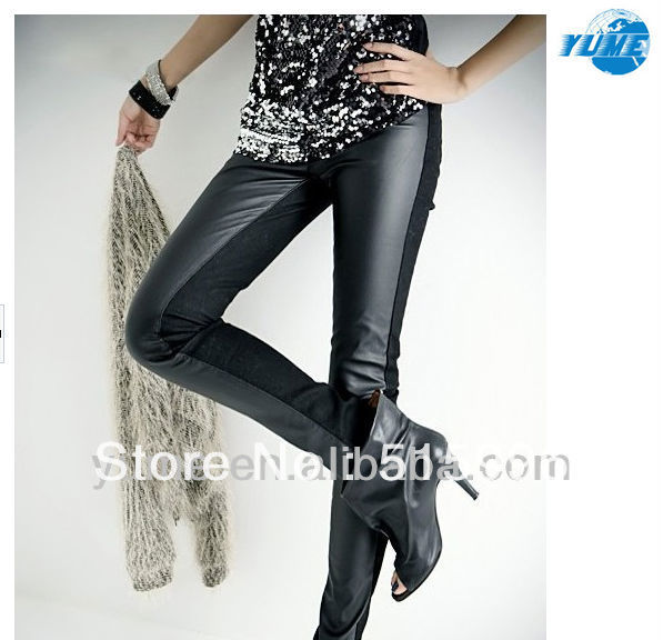 Fashion Warm Imitation Leather Legging Sexy Black Women's Legging