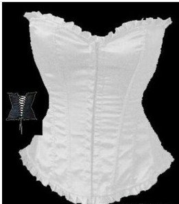 Fashion White corset lingerie for waist clip