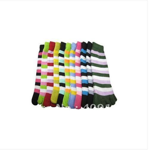 Fashion Wholesales 5Pairs/lot Colorful women's Cotton Five Fingers Toe Socks Stockings Warmer Free Shipping