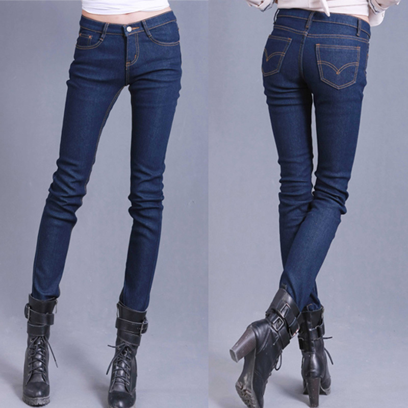 Fashion winter women's thick jeans,  denim jeans, pencil pants, free shipping, W149