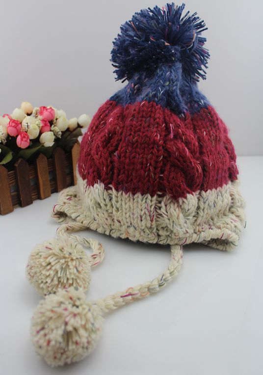 Fashion winter wool knitted hat male women's autumn and winter earmuffs knitting wool knitted hat