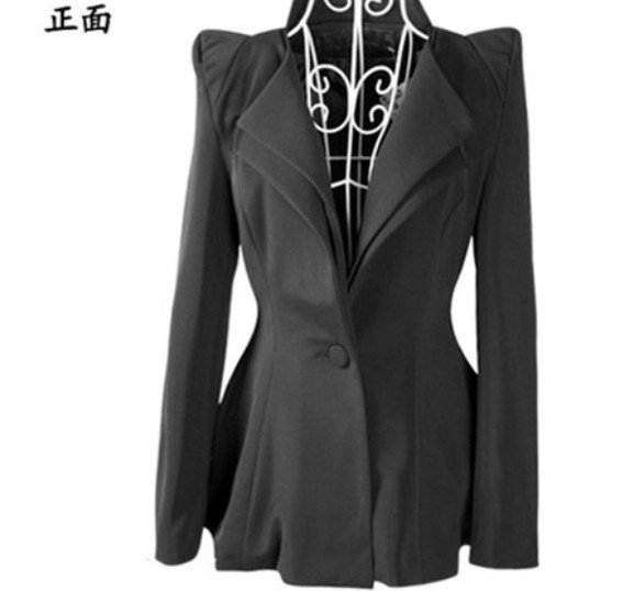 fashion woman suit blazers  casual style long sleeves double collar mixture cotton fabric coat  free shipping