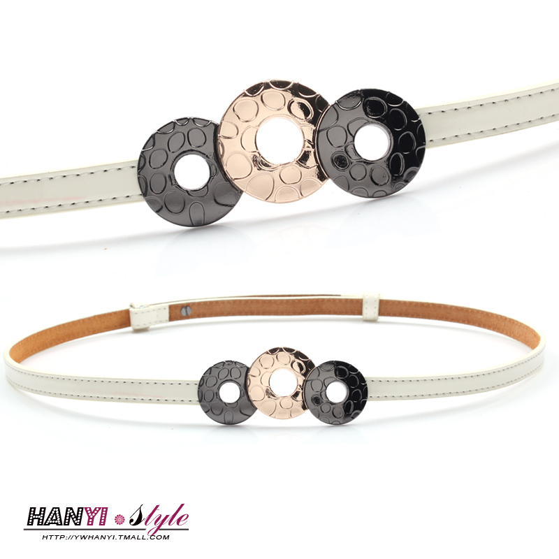 Fashion women belt genuine leather belt female japanned leather women's strap decoration thin belt