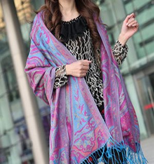 fashion women jacquard pashmina winter scarf pattern floral grape shawls wrap cashmere scarf 10PCS/lot wholesale free shipping