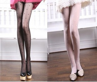 Fashion women lovely peach heart pantyhose sexy elastic stockings Free Shipping