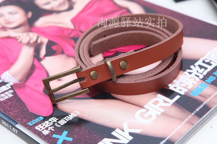 Fashion women's belt vintage buckle genuine leather cowhide belt