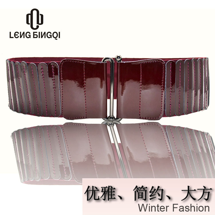 Fashion women's cowhide strap women's genuine leather wide belt all-match elastic waist belt decoration cummerbund