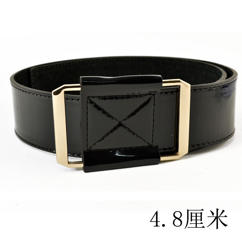 Fashion women's leather wide belt cummerbund japanned leather belt female strap women's belt all-match