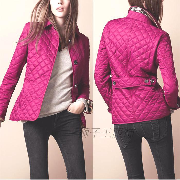 fashion women's plaid wadded jacket cotton-padded jacket clip cotton-padded coat outerwear