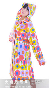 Fashion women's windproof raincoat chromophous circle transparent poncho 8