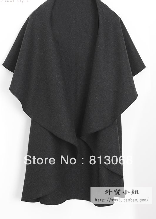 Fashion Women's wool coat trench coat Cape Loose poncho  C13192JU  Lady outerwear Shawl Winter jacket design coat