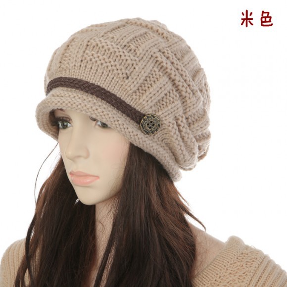 Fashion Women Warm Rageared Baggy Winter Beanie Knit Crochet Hats Cap 7 Colors