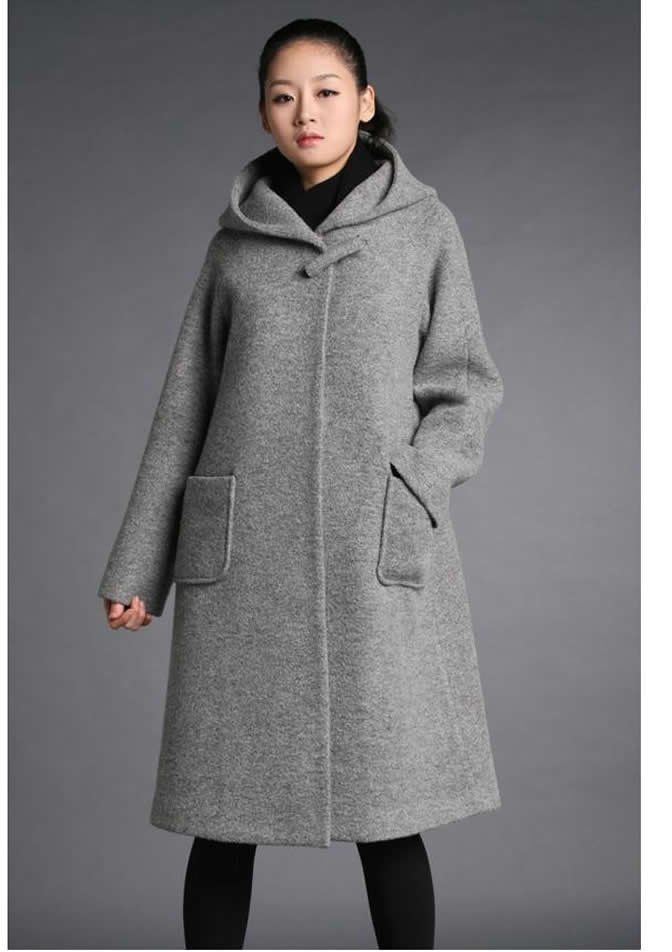 Fashion Women wool coats trench coat plus size Free shipping winter jacket lady elegant outerwear cashmere overcoat warm padded
