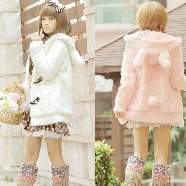 Fashion Womens Clothing Long Sleeve Sweet Single-Breasted Solid Color Outerwear Hooded Cardigan Jacket Coat Shipping Hot 0102