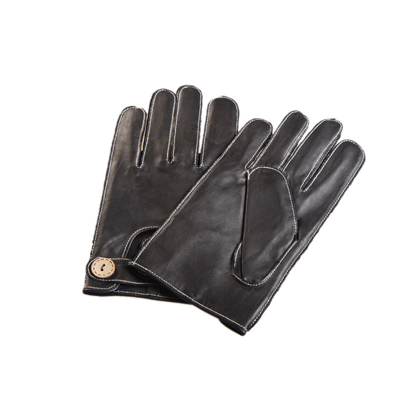 Fashion wood button women's autumn and winter sheepskin genuine leather gloves british style new arrival