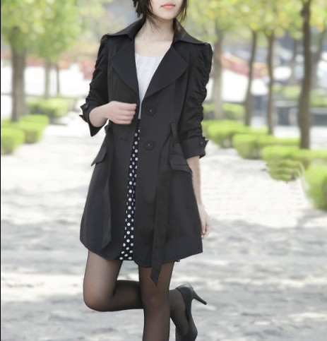 Fashion XL XXL XXXL Clothing Trench Ultralarge OL Women Trench Three Quarter Sleeve Coat