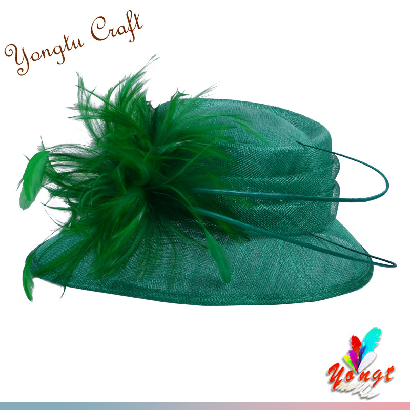 Fashionable and noble Sinamay hat with flower(yarn of flax and ramie) for formal occasion EMS Free Shipping098