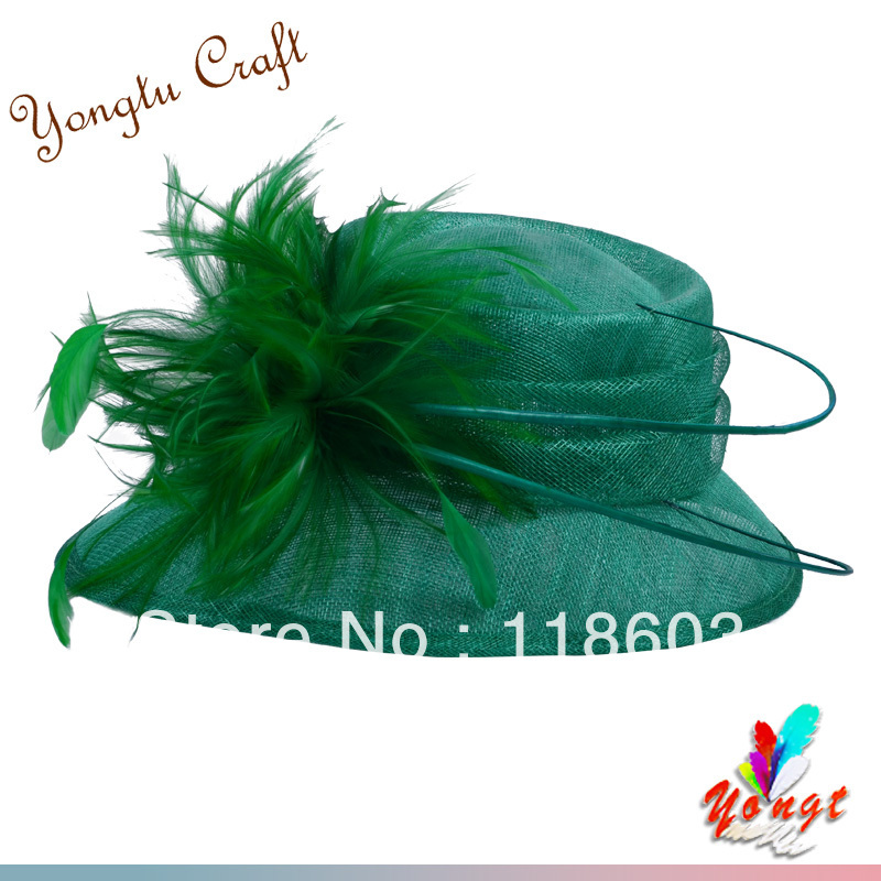 Fashionable and noble Sinamay hat with flower(yarn of flax and ramie) for formal occasion EMS Free Shipping098