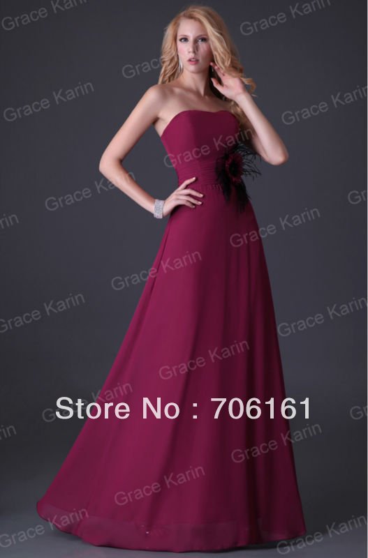 Fashionable design! GK Stock Strapless bridesmaid Gown Prom Ball Formal Evening Dress 8 SizeCL3436