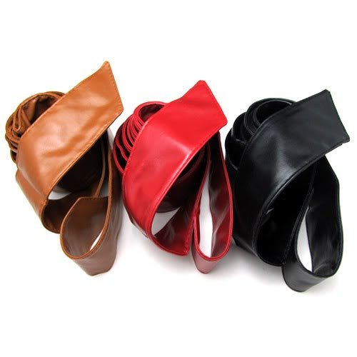 Fashional Leather Wrap Corset Cinch Waist Wide Belt Band Bow 3 Colors[040722]