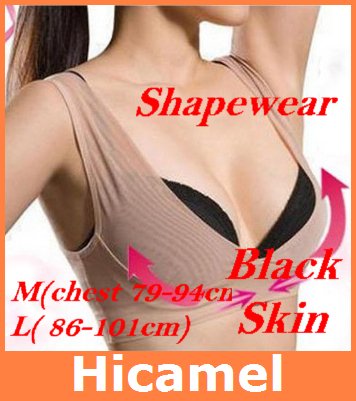 Fashional Shapewear Sexy  seamless Lingerie U Shape Black/Skin Colors Beauty Back Breast Silmming Body for M/L Size
