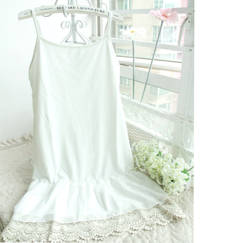 fasion Autumn and winter chiffon lace crochet ultra long basic spaghetti strap one-piece dress slip basic skirt