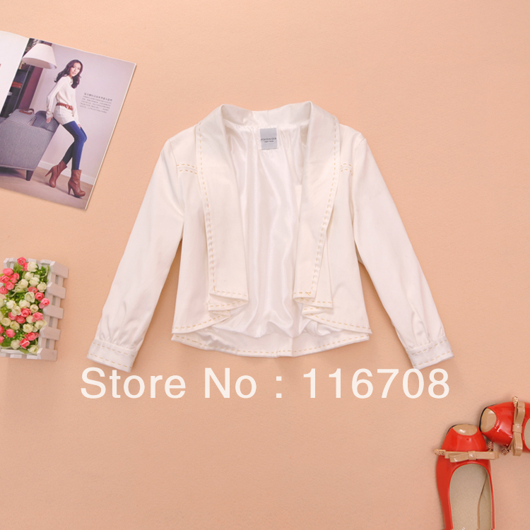 Fast China express spring outerwear women's cape ladies fashion pure three quarter sleeve cape slim short coat wtx-112