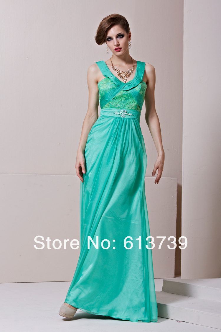 Fast Delivery! Grace Karin 2013 Beautiful 1pc White and Blue Corset top Floor Length Long Sequin Prom Dresses