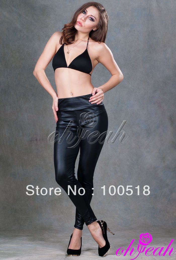 Fast delivery high waist skinning leather leggings for women sexy jeggings T2076 one size