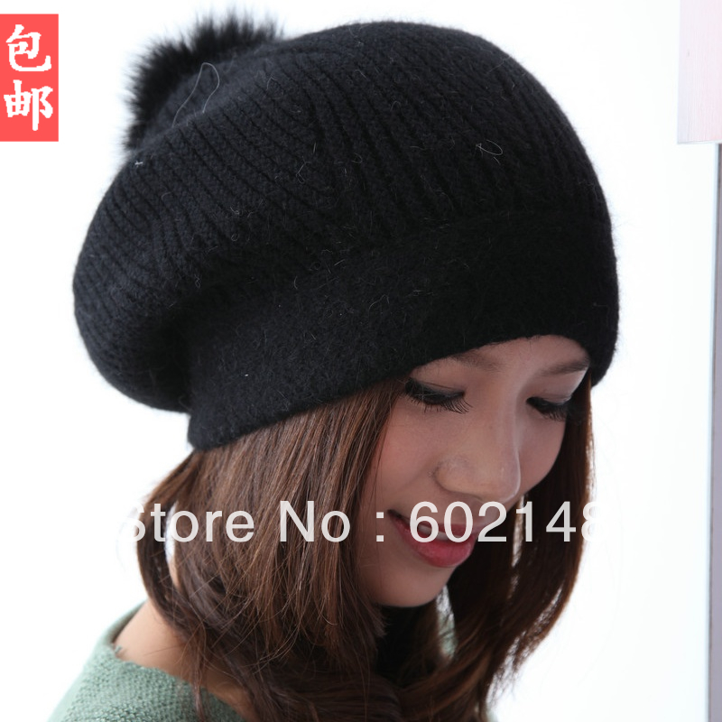 Fast free shipping by Swiss Post Air Mail 1pcs /lot high quality rabbit fur hat/ knitted  fur cap